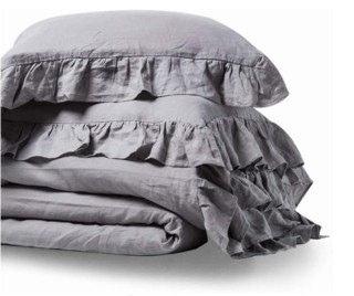 Pościel z falbaną 135 x 200 cm + 1 poszewka na poduszke  80x 80 cm Heimtex