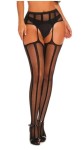 Zmysłowe rajstopy kabaretki z dziurą Passion – czarne