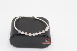 Srebrna bransoletka z koralikami