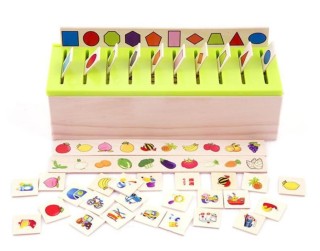 Drewniana edukacyjna zabawka dla dzieci Montessori 