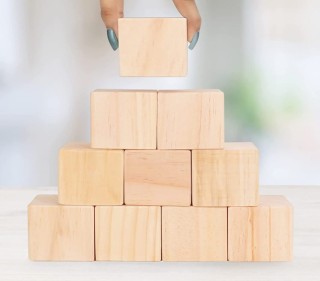 Klocki z naturalnego drewna 25 szt