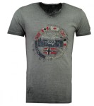 T-Shirt męski Geographical Norway JIMPEACH  szary
