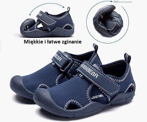 Sandałki  dziecięce buty do wody szybkoschnące granatowe HOBIBEAR