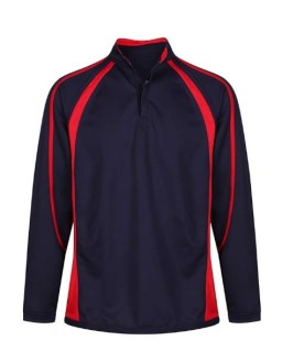 Bluza męska sportowa rugby ze stójką granatowa XXL oddychająca techniczna Akoa OUTLET