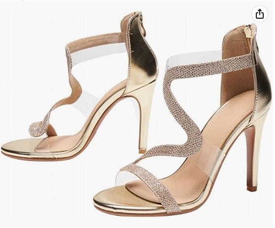 Sandały damskie KISSYAYA na obcasie srebrne 41