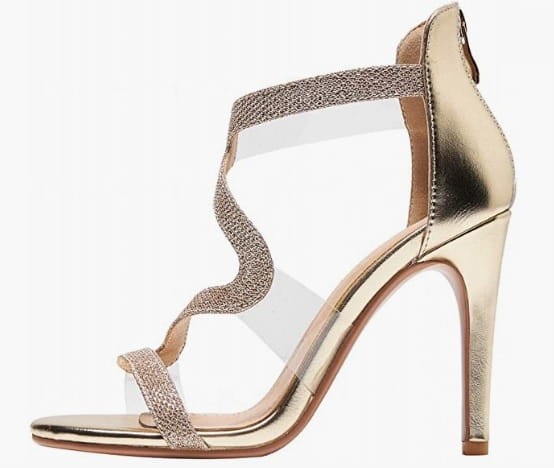 Sandały damskie KISSYAYA na obcasie srebrne 41