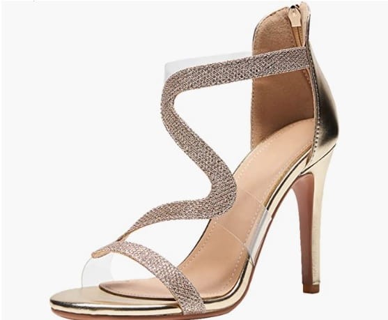 Sandały damskie KISSYAYA na obcasie srebrne 41