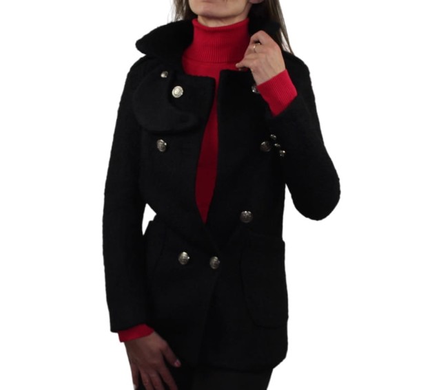 Płaszcz damski czarny rozpinany na jesień.jpg