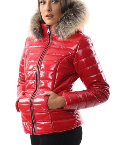 kurtka błyszcząca love my fashion czerwona 2.jpg