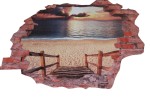 Fototapeta 3D schody na plażę naklejka ścienna 100x80 efekt 3D OUTLET