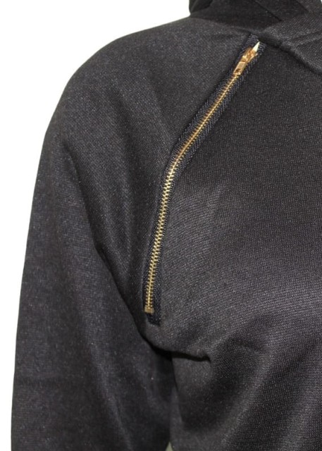 bluza damska długa z kapturem czarna 2.jpg