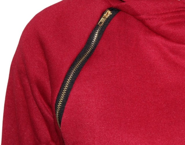 bluza damska długa z kapturem czerwona 2.jpg