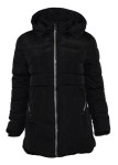 Kurtka damska zimowa parka czarna ocieplana kaptur ciepła OUTLET