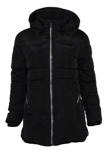 Kurtka damska zimowa płaszczyk z odpinanym kapturem czarna 1.jpg