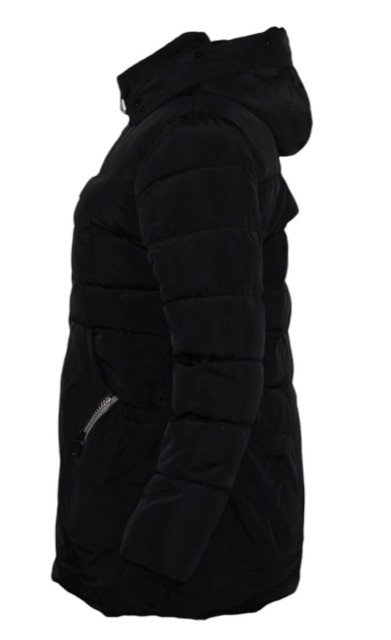 Kurtka damska zimowa płaszczyk z odpinanym kapturem czarna 5.jpg