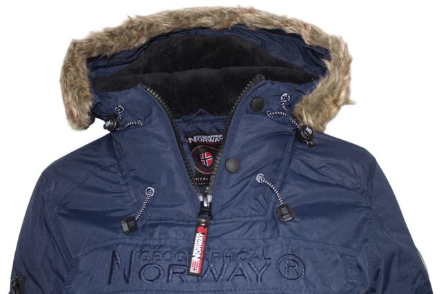Damska kurtka zimowa parka Geographical Norway Bougie granatowa 3.jpg