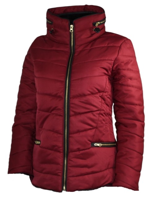 Kurtka damska pikowana Love My Fashions bordowa 4.jpg