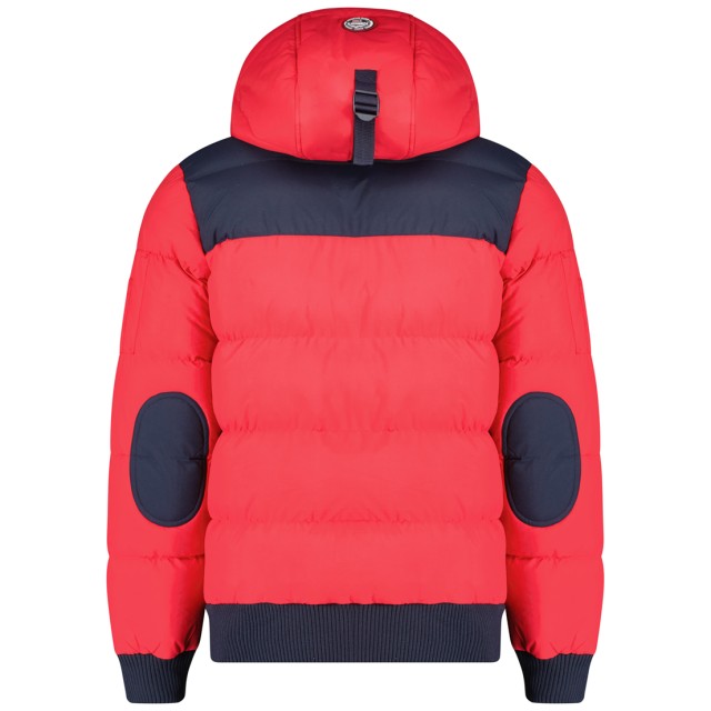 Kurtka męska zimowa Geographical Norway VOLVA RED DB czerwona z kapturem