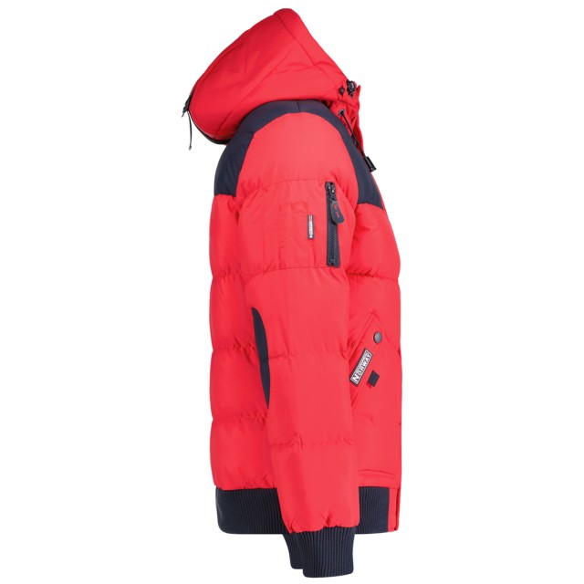 Kurtka męska zimowa Geographical Norway VOLVA RED DB czerwona z kapturem