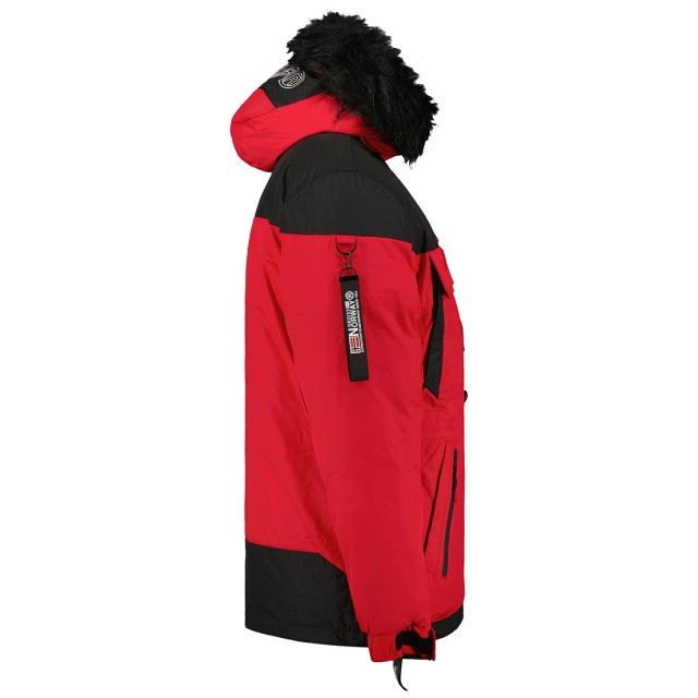 Kurtka męska narciarska Geographical Norway BRUNO RED EO DB czerwona z kapturem