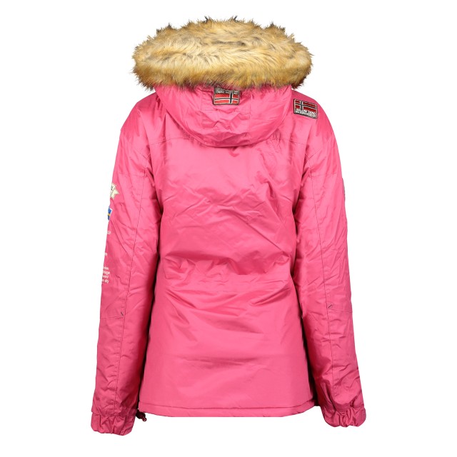 Kurtka damska narciarska Geographical Norway z kapturem różowa (2)