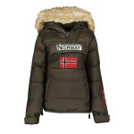 Kurtka damska narciarska puchowa Belancolie Lady khaki z kapturem Geographical Norway