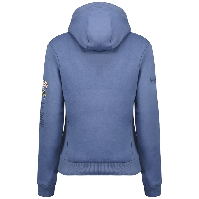 Bluza damska Petrol Blue Gymclass Geographical Norway kangurka tył kaptur