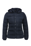 Kurtka damska zimowa pikowana kaptur granatowa lekka Adrixx