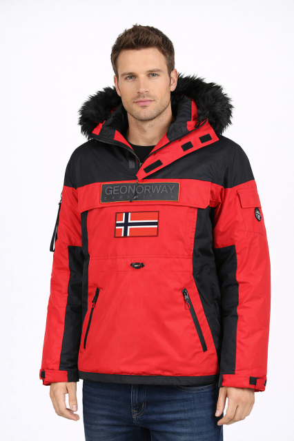 kurtka narciarska męska geonorway  wkładana przez głowę z kapturem czerwona.png