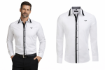 Koszula męska Carisma slim fit  elegancka z kontrastowymi detalami