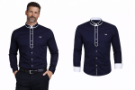 Koszula męska Carisma – stójka, elegancka, slim fit  XL