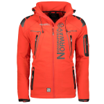 Kurtka męska softshell narciarska Geographical Norway Techno z kapturem czerwona