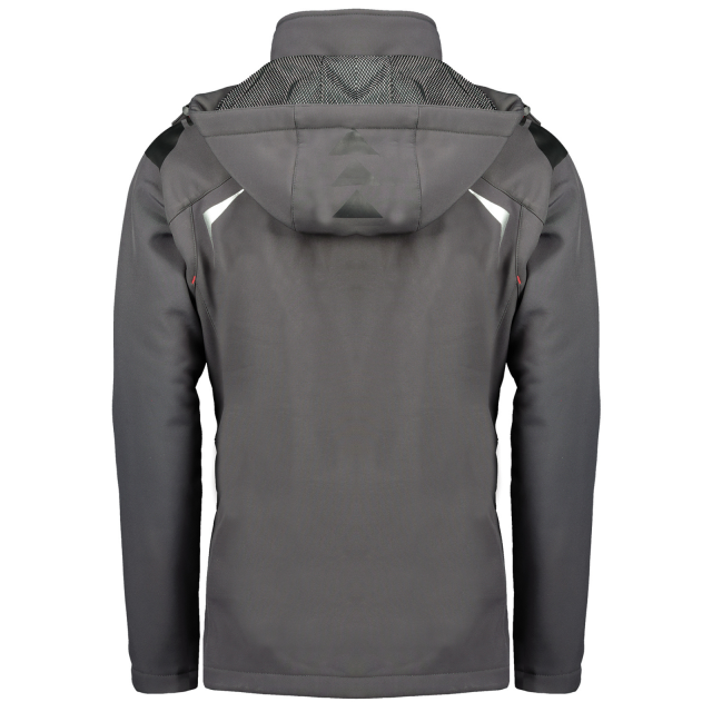 Kurtka męska softshellowa narciarska Geographical Norway Techno szara tył.png
