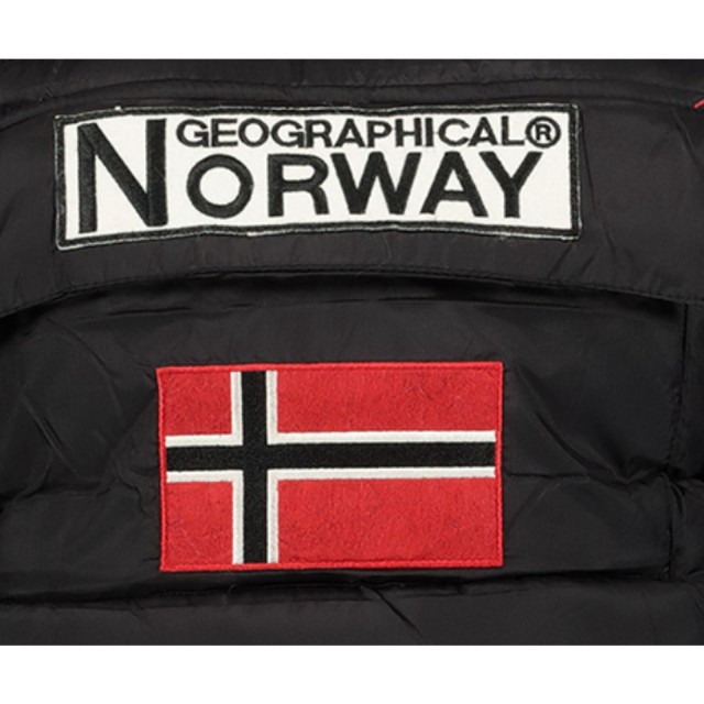 Kurtka damska narciarska puchowa Geographical Norway BELANCOLIE LADY czarna z kapturem kieszen.jpg