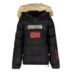 Kurtka damska narciarska puchowa Belancolie Lady czarna z kapturem Geographical Norway