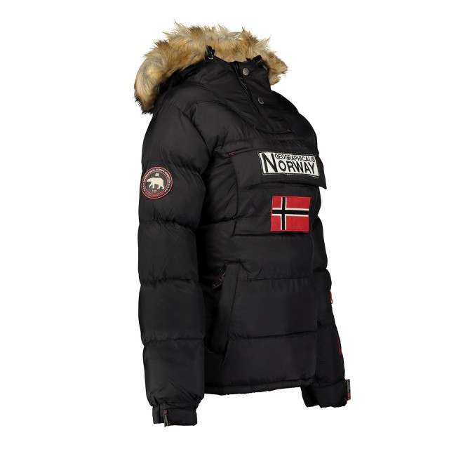 Kurtka damska narciarska puchowa Geographical Norway BELANCOLIE LADY czarna z kapturem.jpg