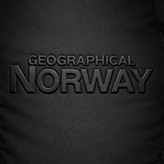 Kurtka męska zimowa Geographical Norway BEACHWOOD czarna z kapturem detal.jpg