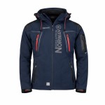 Kurtka męska softshell narciarska Geographical Norway Techno z kapturem granatowa