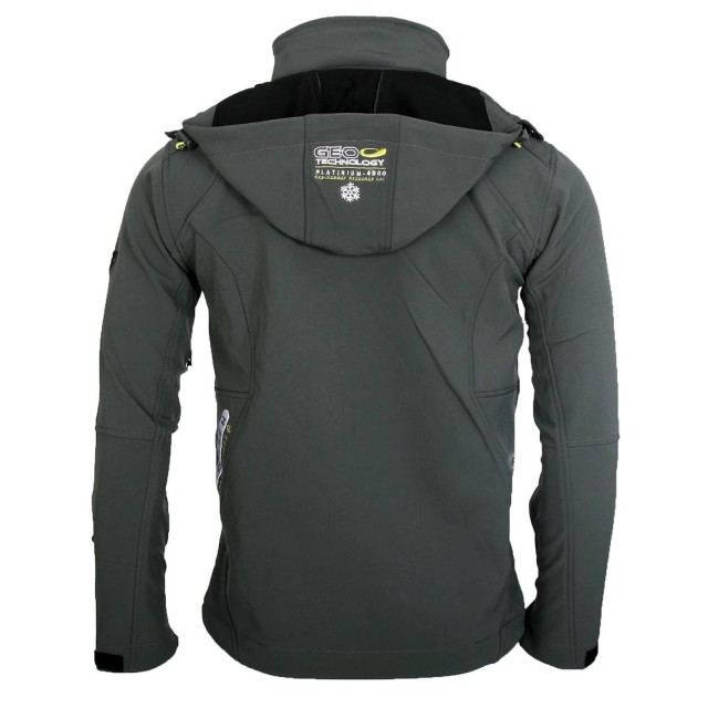 Kurtka męska softshell narciarska Geographical Norway TSUNAMI MEN szara tył.jpg