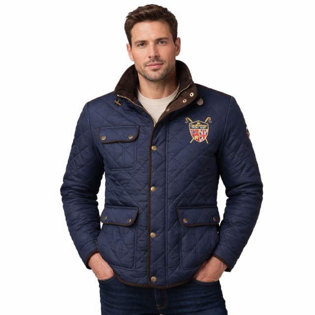 Kurtka męska pikowana jesienno-zimowa Geographical Norway ABITA ze stójką granatowa model.jpg