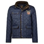 Kurtka męska przejściowa pikowana Geographical Norway ABITA granatowa wiosna jesień