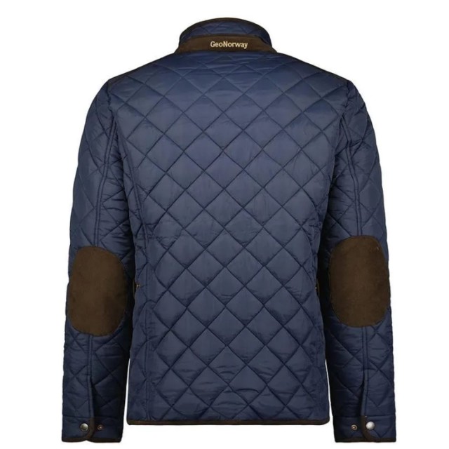 Kurtka męska pikowana jesienno-zimowa Geographical Norway ABITA ze stójką granatowa tył.jpg