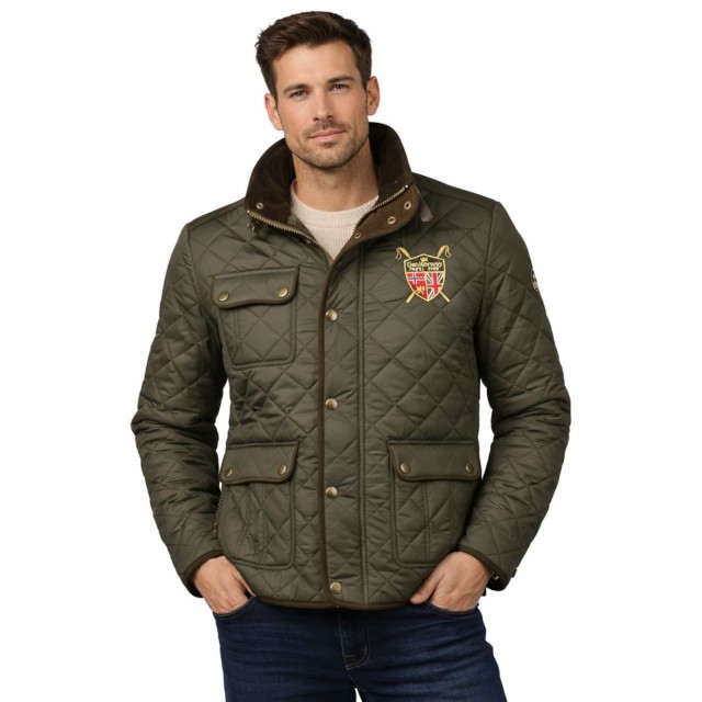 Kurtka męska pikowana jesienno-zimowa Geographical Norway ABITA ze stójką khaki model.jpg