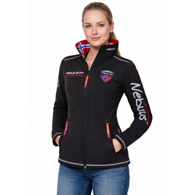 Kurtka damska bluza softshell Nebulus czarna model.jpg
