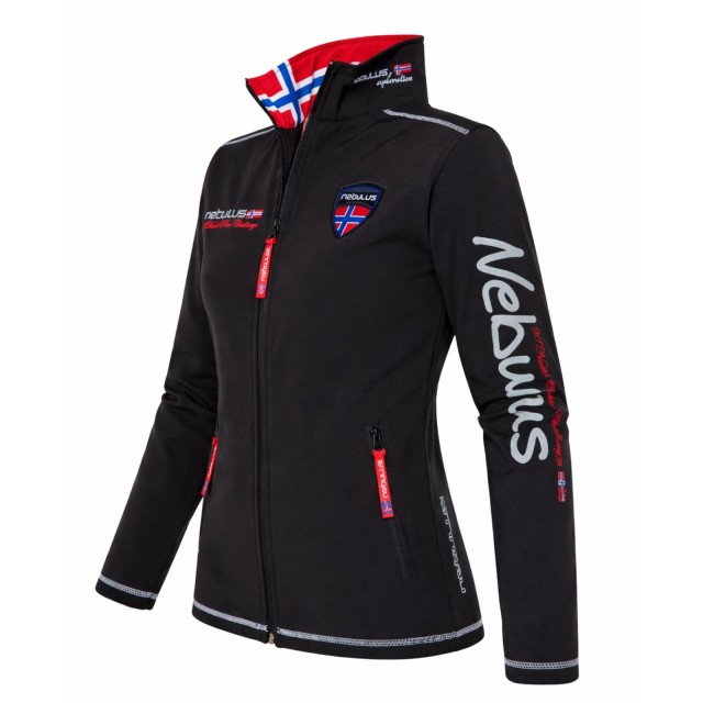 Kurtka damska bluza softshell Nebulus czarna bok.jpg