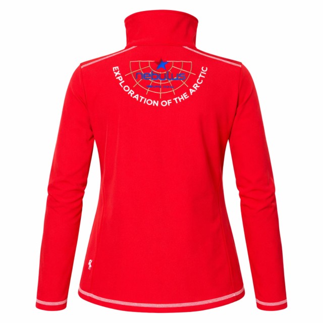 Kurtka damska bluza softshell Nebulus czerwona tyłem