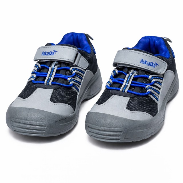 Buty dziecięce sportowe Ashion szare z granatowymi detalami rzep dwa buty