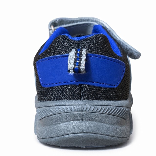 Buty dziecięce sportowe Ashion szare z granatowymi detalami rzep tył