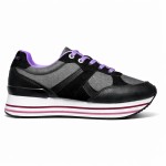 Sneakersy damskie czarne wygodne modne buty sportowe casual OUTLET Trussardi