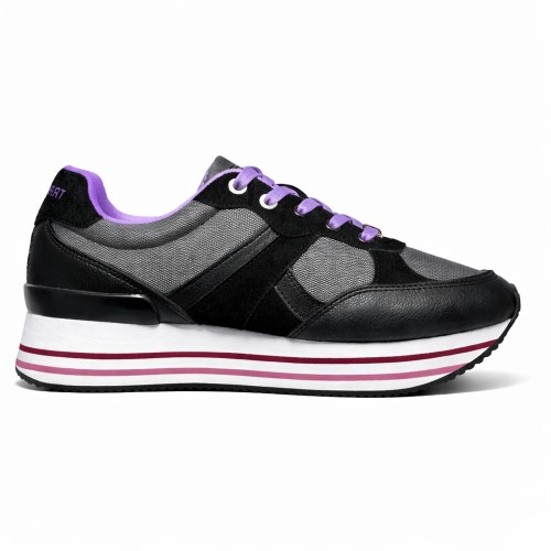 Sneakersy damskie Trussardi SNK Clement K299 czarne bok prawy